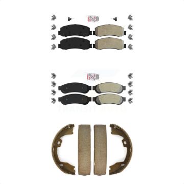 Front Rear Semi-Metallic Disc Brake Pads Kit For 2012 Ford F-350 Super Duty F-250 KNN-101043