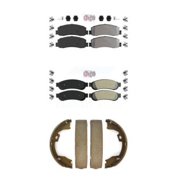 Front Rear Semi-Metallic Disc Brake Pads Kit For Ford F-250 Super Duty F-350 KNN-101045