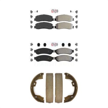 Front Rear Semi-Metallic Disc Brake Pads Kit For Ford F-250 Super Duty F-350 KNN-101046