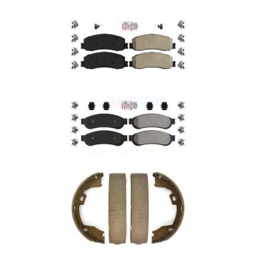Front Rear Semi-Metallic Disc Brake Pads Kit For 2012 Ford F-350 Super Duty F-250 KNN-101047