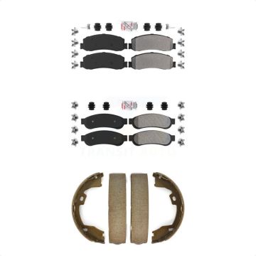 Front Rear Semi-Metallic Disc Brake Pads Kit For 2012 Ford F-350 Super Duty F-250 KNN-101048