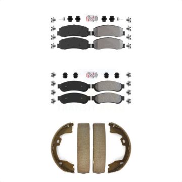 Front Rear Semi-Metallic Disc Brake Pads Kit For Ford F-250 Super Duty F-350 KNN-101049