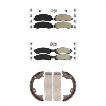 Front Rear Semi-Metallic Disc Brake Pads Kit For Ford F-350 Super Duty F-250 KNN-101050