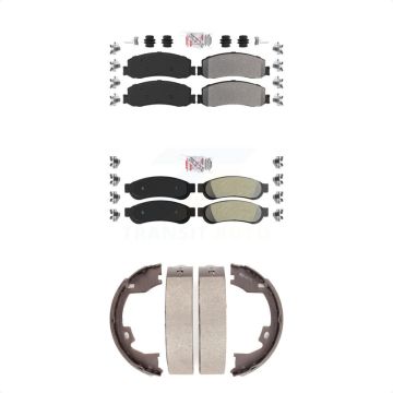 Front Rear Semi-Metallic Disc Brake Pads Kit For Ford F-350 Super Duty F-250 KNN-101051