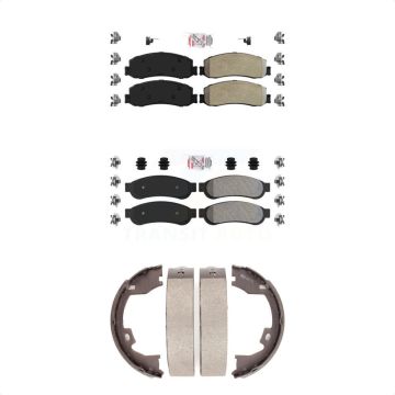 Front Rear Semi-Metallic Disc Brake Pads Kit For Ford F-350 Super Duty F-250 KNN-101052