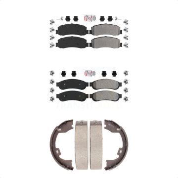 Front Rear Semi-Metallic Disc Brake Pads Kit For Ford F-350 Super Duty F-250 KNN-101053