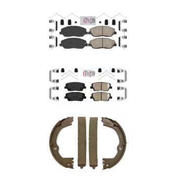 Front Rear Ceramic Disc Brake Pads Kit For Hyundai Santa Fe XL KNN-101057