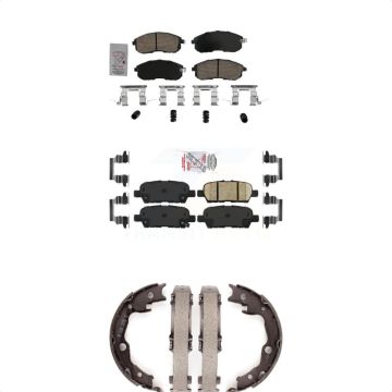 Front Rear Ceramic Disc Brake Pads Kit For 2013-2019 Nissan Sentra KNN-101078