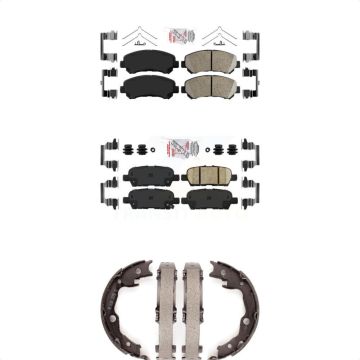 Front Rear Ceramic Disc Brake Pads Kit For 2014-2017 Nissan Juke Nismo RS KNN-101085