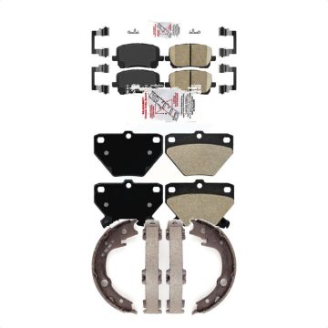 Front Ceramic Rear Semi-Metallic Disc Brake Pads Kit For Toyota Matrix Corolla Pontiac KNN-101086