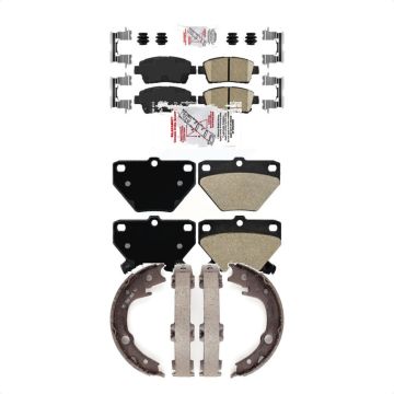 Front Ceramic Rear Semi-Metallic Disc Brake Pads Kit For 2000 Toyota Celica GT KNN-101089