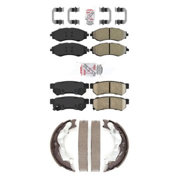 Front Semi-Metallic Rear Ceramic Disc Brake Pads Kit For 2014-2015 Chevrolet Spark EV KNN-101091