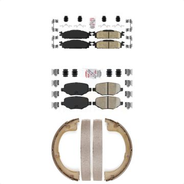 Front Rear Ceramic Disc Brake Pads Kit For 2010-2012 Lincoln MKT KNN-101106