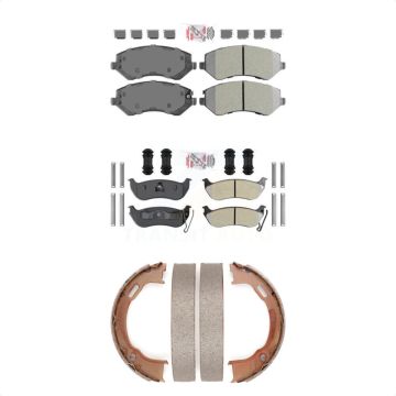 Front Rear Semi-Metallic Disc Brake Pads Kit For 2003-2007 Jeep Liberty KNN-101108
