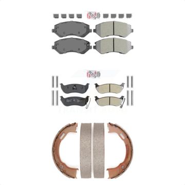 Front Rear Semi-Metallic Disc Brake Pads Kit For 2003-2007 Jeep Liberty KNN-101110