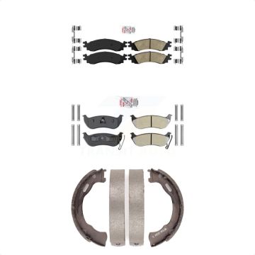 Front Ceramic Rear Semi-Metallic Disc Brake Pads Kit For Ford Explorer Sport Trac Mercury KNN-101115