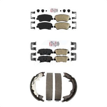 Front Rear Ceramic Disc Brake Pads Kit For 2014 Kia Forte Koup KNN-101121