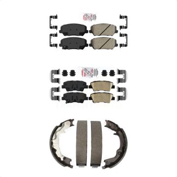 Front Rear Ceramic Disc Brake Pads Kit For 2014 Kia Forte Koup KNN-101123