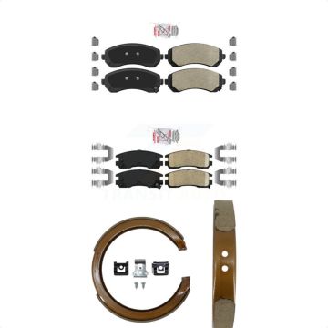 Front Semi-Metallic Rear Ceramic Disc Brake Pads Kit For Buick Rendezvous Pontiac Montana KNN-101129