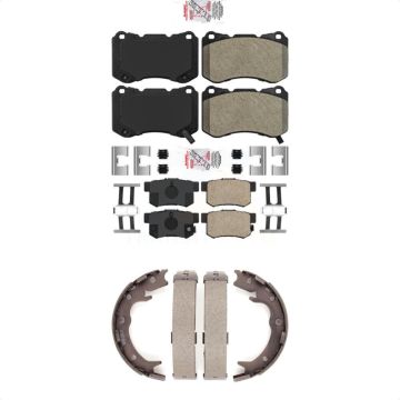 Front Semi-Metallic Rear Ceramic Disc Brake Pads Kit For Acura TL KNN-101143