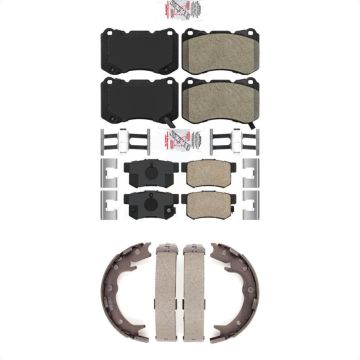 Front Semi-Metallic Rear Ceramic Disc Brake Pads Kit For Acura TL KNN-101144