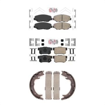 Front Rear Ceramic Disc Brake Pads Kit For Honda CR-V Element KNN-101145