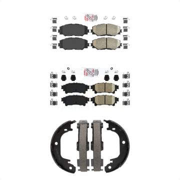 Front Rear Ceramic Disc Brake Pads Kit For 2012-2018 Toyota Prius V KNN-101154