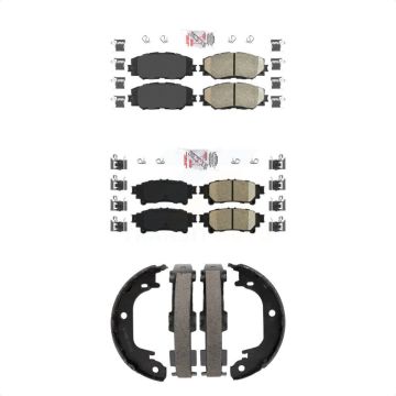 Front Rear Ceramic Disc Brake Pads Kit For 2012-2018 Toyota Prius V KNN-101156