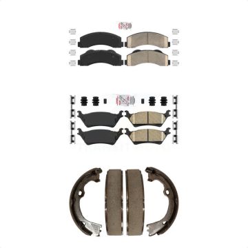 Front Rear Ceramic Disc Brake Pads Kit For Ford F-150 KNN-101167