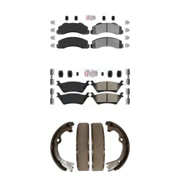 Front Rear Semi-Metallic Disc Brake Pads Kit For Ford F-150 KNN-101168