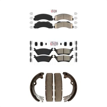 Front Ceramic Rear Semi-Metallic Disc Brake Pads Kit For Ford F-150 KNN-101169