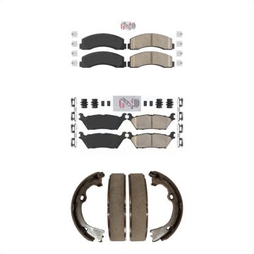 Front Rear Ceramic Disc Brake Pads Kit For 18-20 Ford F-150 With Electric Parking KNN-101177