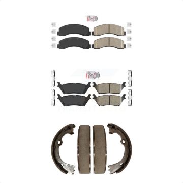 Front Rear Ceramic Disc Brake Pads Kit For 18-20 Ford F-150 With Electric Parking KNN-101179