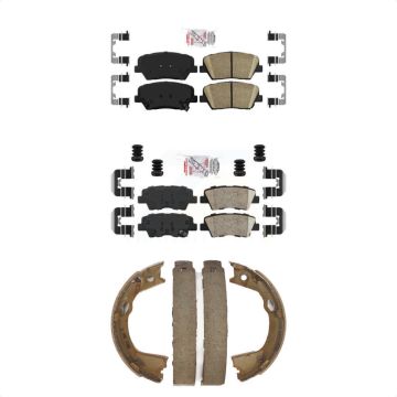 Front Rear Ceramic Disc Brake Pads Kit For 2012-2017 Hyundai Azera KNN-101187