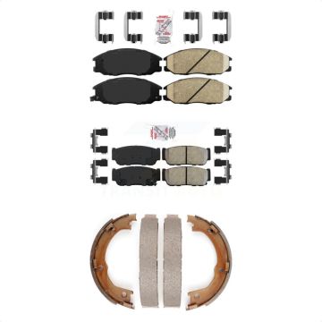 Front Ceramic Rear Semi-Metallic Disc Brake Pads Kit For 2003-2009 Kia Sorento KNN-101203