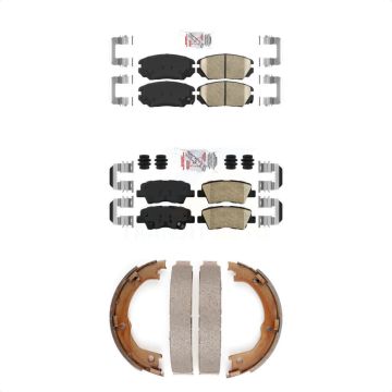 Front Rear Ceramic Disc Brake Pads Kit For 2007-2009 Kia Amanti KNN-101210