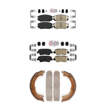 Front Rear Ceramic Disc Brake Pads Kit For 2007-2009 Kia Amanti KNN-101211