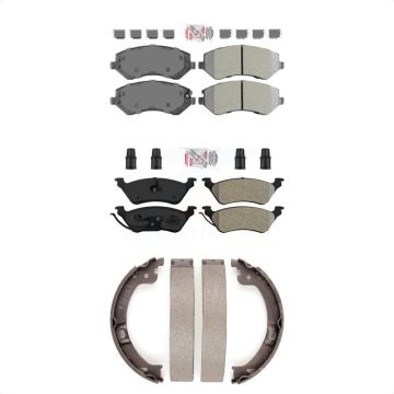 Front Rear Semi-Metallic Disc Brake Pads Kit For Dodge Caravan Grand Chrysler Town & KNN-101218