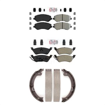 Front Rear Semi-Metallic Disc Brake Pads Kit For Dodge Caravan Grand Chrysler Town & KNN-101219