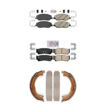 Front Rear Ceramic Disc Brake Pads Kit For 2007-2009 Hyundai Santa Fe KNN-101223
