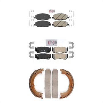Front Rear Ceramic Disc Brake Pads Kit For 2007-2009 Hyundai Santa Fe KNN-101224