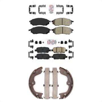 Front Semi-Metallic Rear Ceramic Disc Brake Pads Kit For INFINITI EX35 QX50 G25 KNN-101230