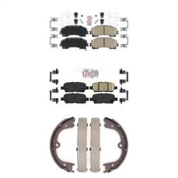 Front Rear Ceramic Disc Brake Pads Kit For 2014 INFINITI Q50 Base/Premium/Hybrid Premium KNN-101231