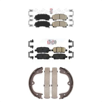 Front Rear Ceramic Disc Brake Pads Kit For 2014 INFINITI Q50 Base/Premium/Hybrid Premium KNN-101232