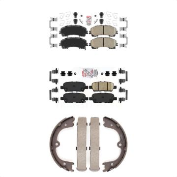 Front Rear Ceramic Disc Brake Pads Kit For 2014 INFINITI Q50 Base/Premium/Hybrid Premium KNN-101233