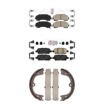 Front Rear Ceramic Disc Brake Pads Kit For 2014 INFINITI Q50 Base/Premium/Hybrid Premium KNN-101234