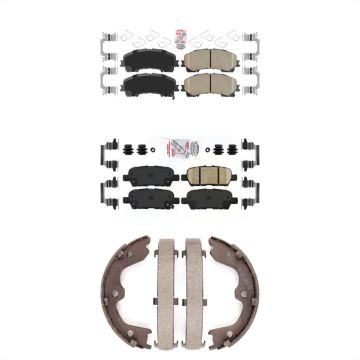 Front Rear Ceramic Disc Brake Pads Kit For 2016-2017 INFINITI QX50 KNN-101240