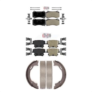 Front Semi-Metallic Rear Ceramic Disc Brake Pads Kit For Dodge Charger KNN-101246