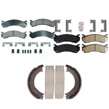 Front Rear Ceramic Disc Brake Pads Kit For Chevrolet GMC Sierra 2500 HD Silverado 3500 H2 KNN-101256