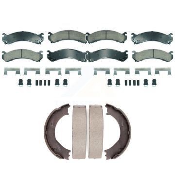 Front Rear Ceramic Disc Brake Pads Kit For Chevrolet GMC Silverado 3500 Sierra HD Classic KNN-101259